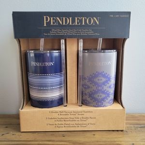NEW Set of 2 Pendleton Patterned Stainless Steel Hot & Cold Tumbler 20 Oz